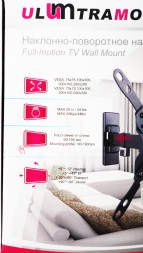 Кронштейн для телевизора Ultramounts UM864B черный 13&amp;quot;-42&amp;quot; макс.20кг настенный поворот и наклон