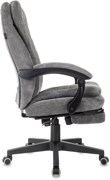 Кресло руководителя Бюрократ T-9950MSG-F Fabric серый Light-19 крестов. пластик подст.для ног