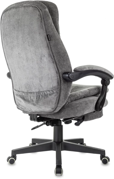 Кресло руководителя Бюрократ T-9950MSG-F Fabric серый Light-19 крестов. пластик подст.для ног