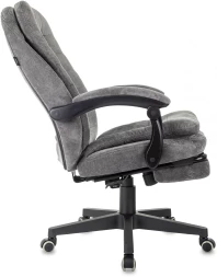 Кресло руководителя Бюрократ T-9950MSG-F Fabric серый Light-19 крестов. пластик подст.для ног