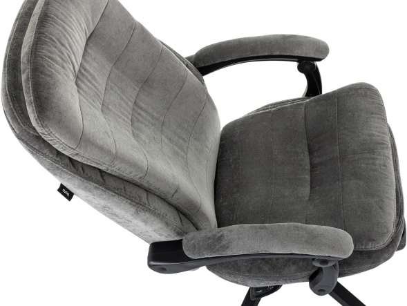 Кресло руководителя Бюрократ T-9950MSG-F Fabric серый Light-19 крестов. пластик подст.для ног
