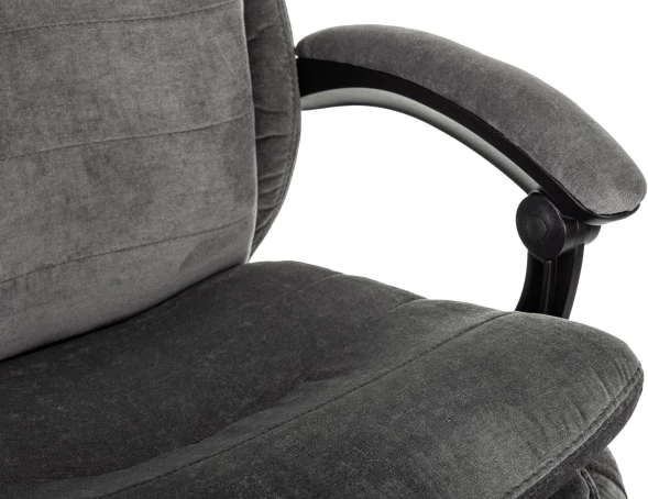 Кресло руководителя Бюрократ T-9950MSG-F Fabric серый Light-19 крестов. пластик подст.для ног