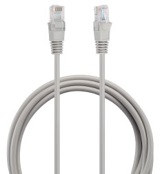 Патч-корд Buro UTP-5E-2M-G UTP 4 пары cat5E CCA molded 2м серый RJ-45 (m)-RJ-45 (m)