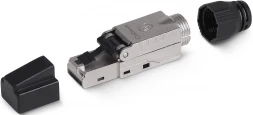 Коннектор Cabeus (8P8C-SH-C6+-TWP) кат.6A RJ45 с защитным колпачком серебристый