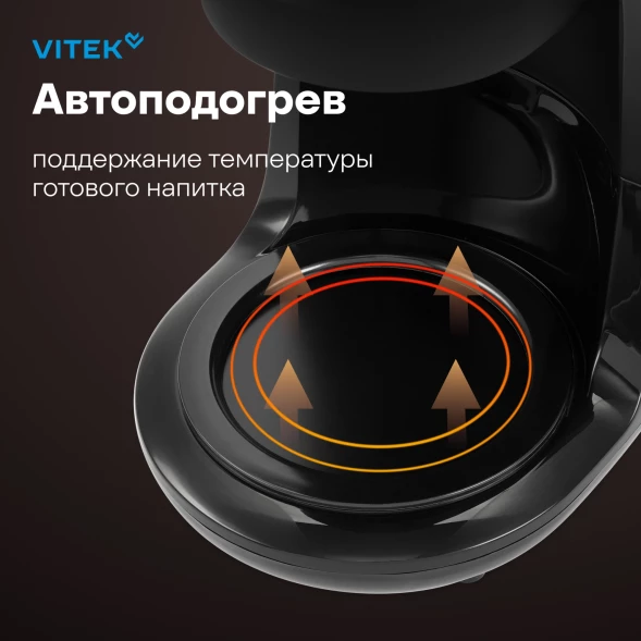 Кофеварка капельная Vitek VT-CMD1700 900Вт черный
