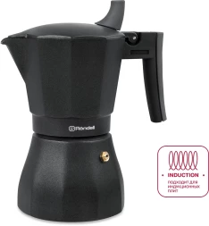 Кофеварка гейзерн. Rondell Kafferro RDA-1275 0.45л алюминий темно-серый