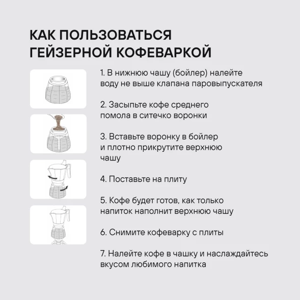 Кофеварка гейзерн. Rondell Kafferro RDA-1275 0.45л алюминий темно-серый