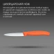 Нож кухонный Victorinox Swiss Classic (6.7609.C1) стальной универсальный для чистки овощей и фруктов лезв.80мм прямая заточка оранжевый