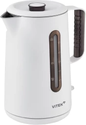 Чайник электрический Vitek VT-WK1094 1.7л. 2000Вт белый/черный корпус: металл/пластик