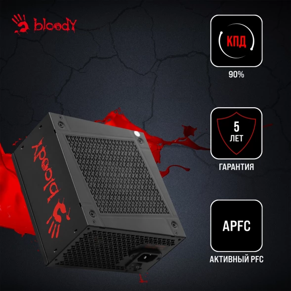 Блок питания Bloody ATX 1000W BD-PS1000G 80+ gold (20+4pin) APFC 140mm fan 12xSATA Cab Manag RTL