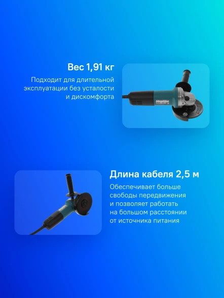 Углошлифовальная машина Makita GA5030R 720Вт 11000об/мин рез.шпин.:M14 d=125мм