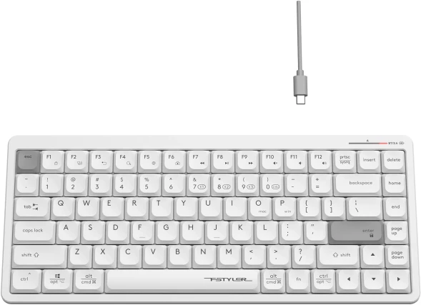 Клавиатура A4Tech Fstyler FBX53C белый USB беспроводная BT/Radio slim Multimedia (FBX53C)