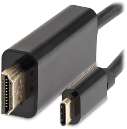 Кабель-переходник аудио-видео Buro USB Type-C (m)/HDMI (m) 1.5м. черный (BU-TYPEC-HDMI-1.5M)
