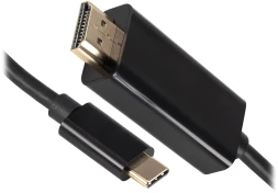 Кабель-переходник аудио-видео Buro USB Type-C (m)/HDMI (m) 1.5м. черный (BU-TYPEC-HDMI-1.5M)