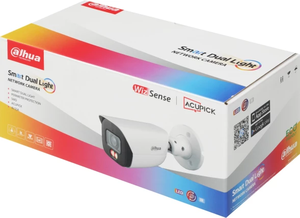Камера видеонаблюдения IP Dahua DH-IPC-HFW3449EP-AS-IL-0280B 2.8-2.8мм цв. корп.:белый