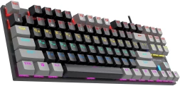Клавиатура Оклик K600X механическая черный/серый USB Multimedia for gamer LED