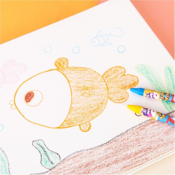 Восковые мелки Deli EC21000 Super Wings 12цв. картон.кор./европод.