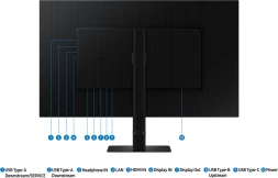 Монитор Samsung 32&amp;quot; ViewFinity S6 S32D604UAIXCI черный IPS LED 5ms 16:9 HDMI матовая HAS Piv 1000:1 350cd 178гр/178гр 2560x1440 100Hz DP Quad 2K (1440p) USB 7.2кг
