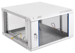 Шкаф коммутационный ЦМО ШРН-ЭКОНОМ (ШРН-Э-6.500) настенный 6U 600x520мм пер.дв.стекл 75кг серый 470мм 14.94кг 345мм