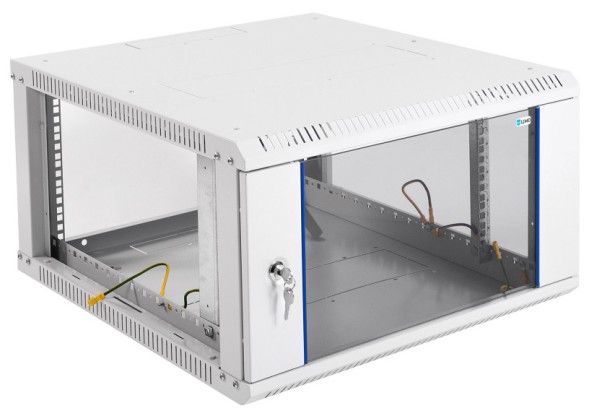 Шкаф коммутационный ЦМО ШРН-ЭКОНОМ (ШРН-Э-6.500) настенный 6U 600x520мм пер.дв.стекл 75кг серый 470мм 14.94кг 345мм