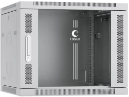 Шкаф коммутационный Cabeus (SH-05F-9U60/35) настенный 9U 600x350мм пер.дв.стекл 60кг серый 290мм 17кг 501мм IP20 сталь