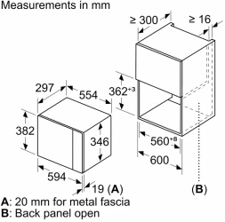 Микроволновая печь Bosch BFL524MB2 20л. 800Вт черный (встраиваемая)