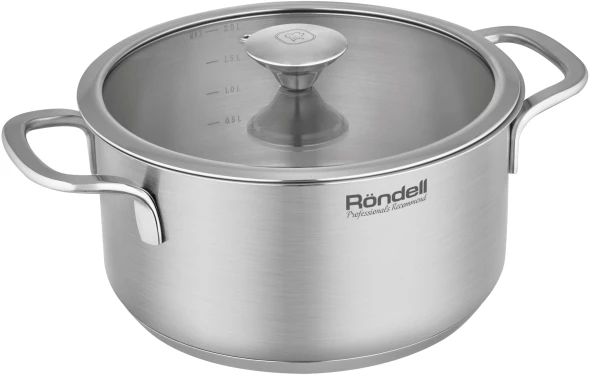 Кастрюля Rondell Modern RDS-1746 2л. d=18см (с крышкой) стальной
