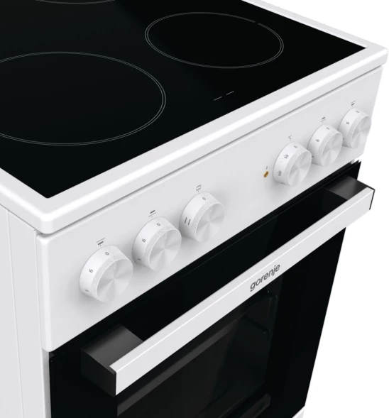 Плита Электрическая Gorenje GEC5A12WG-B белый стеклокерамика (без крышки)