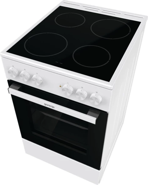 Плита Электрическая Gorenje GEC5A12WG-B белый стеклокерамика (без крышки)
