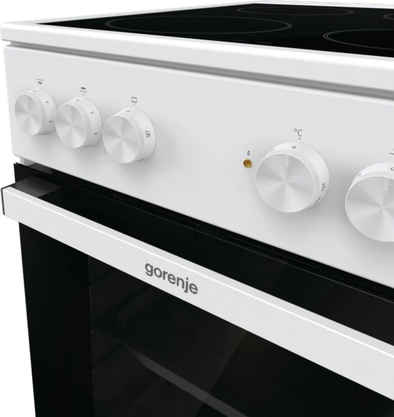Плита Электрическая Gorenje GEC5A12WG-B белый стеклокерамика (без крышки)