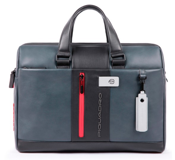 Сумка мужская Piquadro Urban CA3339UB00/GRN с отделением для ноутбука 15.6&amp;quot; серая/черная натур.кожа