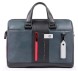 Сумка мужская Piquadro Urban CA3339UB00/GRN с отделением для ноутбука 15.6&amp;quot; серая/черная натур.кожа