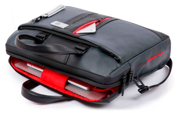 Сумка мужская Piquadro Urban CA3339UB00/GRN с отделением для ноутбука 15.6&amp;quot; серая/черная натур.кожа