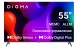 Телевизор QLED Digma 55&amp;quot; DM-LED55UQB31 Google TV Frameless Metal черный/черный 4K Ultra HD 60Hz MEMC DVB-T DVB-T2 DVB-C DVB-S DVB-S2 USB WiFi Smart TV