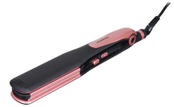 Выпрямитель Starwind SHC 7050 55Вт черный/розовое золото (макс.темп.:220С)