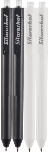 Набор ручек шариков. автоматическая Silwerhof NG Modern d=0.7мм син. черн. блистер ев. (4шт)