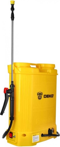 Опрыскиватель Deko DKSP10 аккум. наплеч. 16л желтый (065-0942)