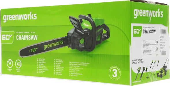 Цепная пила Greenworks GD60CS25 аккум. 2500Вт дл.шины:16&amp;quot; (40cm) (2008907)
