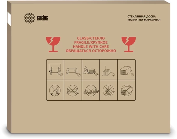 Доска стеклянная Cactus CS-GBD-120X150-UWT-TM Сквозное крепление стекло ультра белый 120x150см стекло крепления