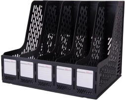 Лоток вертикальный Deli E9838black для бумаг 365x380x30мм черный