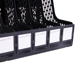 Лоток вертикальный Deli E9838black для бумаг 365x380x30мм черный