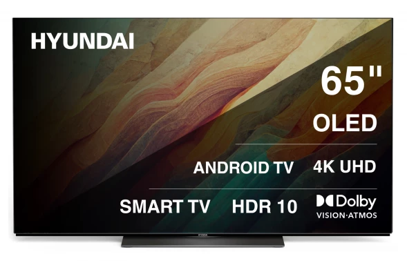 Телевизор OLED Hyundai 65&amp;quot; H-LED65OBU7700 Android TV Frameless черный/черный 4K Ultra HD 120Hz DVB-T DVB-T2 DVB-C DVB-S DVB-S2 USB WiFi Smart TV