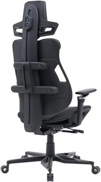 Кресло Cactus CS-CHR-DUO-BBK черный кожзам с подголов. крестов. алюминий пластик черный