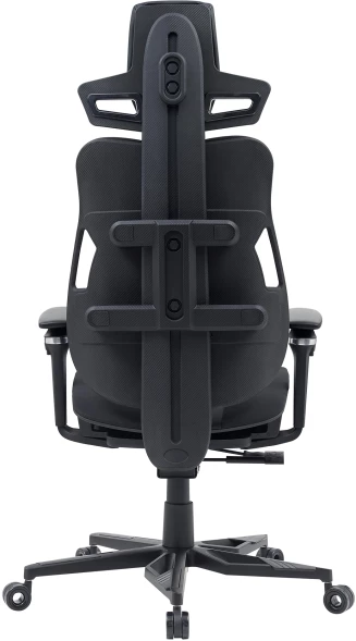 Кресло Cactus CS-CHR-DUO-BBK черный кожзам с подголов. крестов. алюминий пластик черный