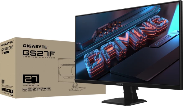 Монитор Gigabyte 27&amp;quot; GS27F черный IPS LED 1ms 16:9 HDMI полуматовая 1000:1 300cd 178гр/178гр 1920x1080 165Hz FreeSync Premium DP FHD 5.02кг