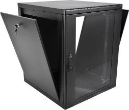 Шкаф коммутационный ЦМО (ШРН-М-15.650-9005) настенный 15U 600x650мм пер.дв.стекл 85кг черный 581мм 28.2кг 180град. 745мм IP20 сталь