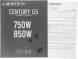Блок питания Montech ATX 750W CENTURY GOLD G5 80+ gold (20+4pin) APFC 120mm fan 10xSATA Cab Manag RTL