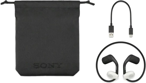 Наушники накладные Sony WI-OE610 черный беспроводные bluetooth нашейный держатель (WI-OE610/BQ E)