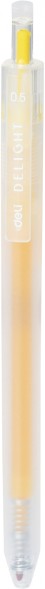 Набор ручек гелев. автоматическая Deli Delight (EG118-YL-P) прозрачный жел. черн. кор.карт. (12шт) линия 0.5мм