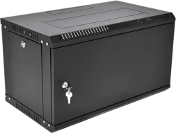 Шкаф коммутационный ЦМО ШРН-Эконом (ШРН-Э-9.650.1-9005) настенный 9U 600x650мм пер.дв.стал.лист 65кг черный 600мм 20.3кг 180град. 480мм IP20 металл